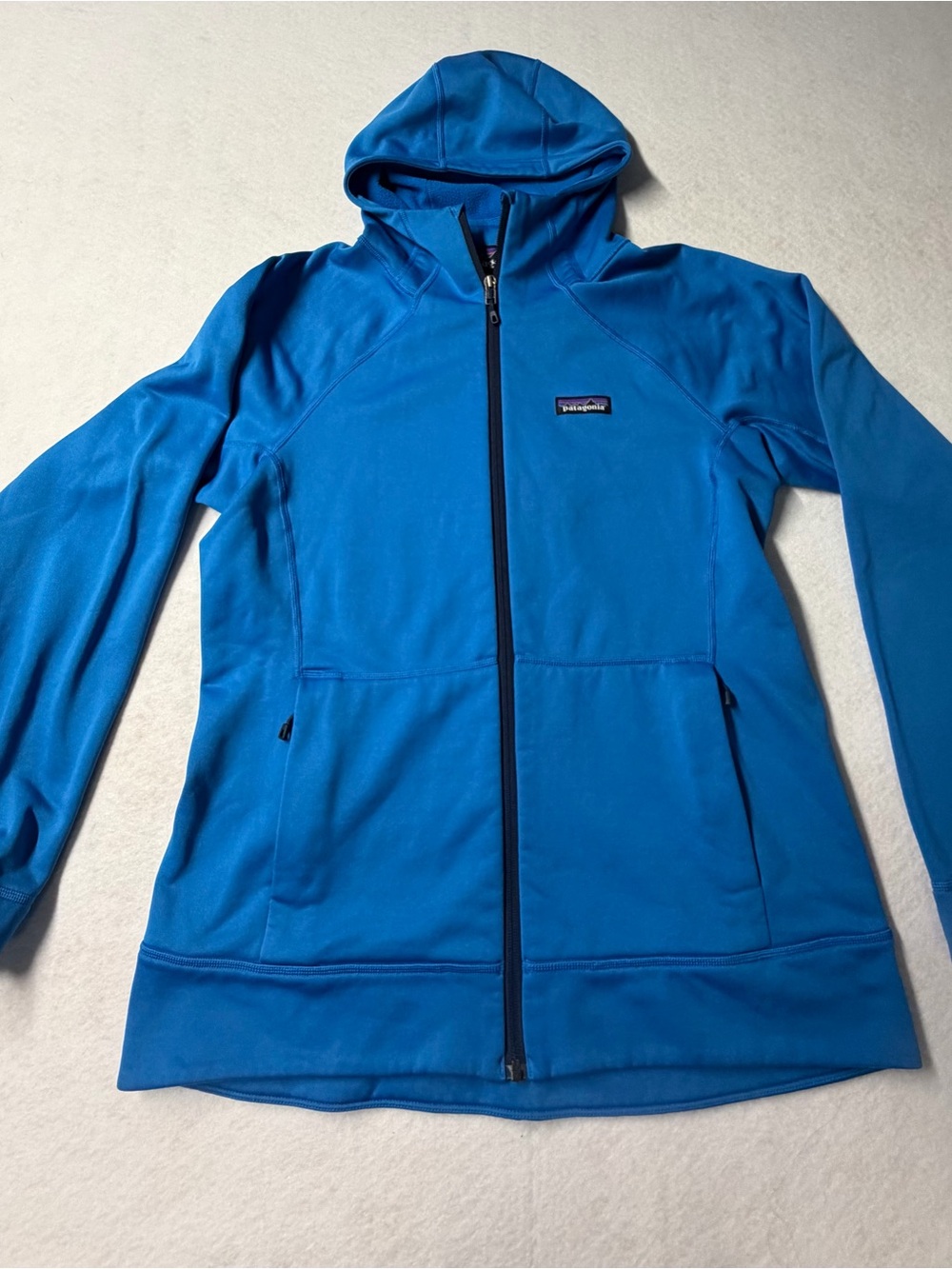 Patagonia Women’s Bright Blue Hooded Full-Zip Utility Jacket